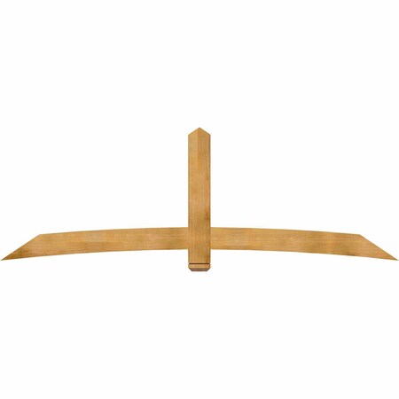 Ekena Millwork Bellingham Rough Sawn Timber Gable Bracket, Western Red Cedar, 108"W x 36"H x 2"D x 6"F, 8/12 Pitch GBW108X36X0206BEL00RWR